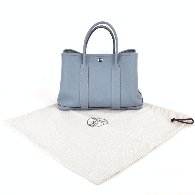美品 HERMES ガーデンパーティ TPM ネゴンダ ブルーインディゴ エルメス ガーデンパーティー TPM ブルーインディゴ ネゴンダ B