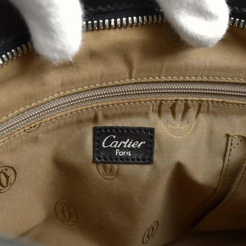 Cartier（カルティエ） ハンドバッグ ダークブラウン×ブラック