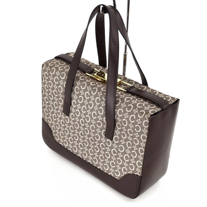 極美品鍵完備 CELINE ビシネス ハンドバッグ マカダム柄 A4収納可能 極美品鍵完備 CELINE ビシネス ハンドバッグ マカダム柄 A4収納可能