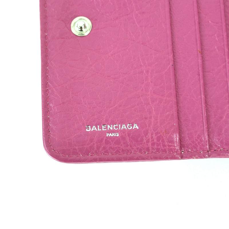 バレンシアガ　二つ折り財布　ピンク　レター NEO CLASSIC（BALENCIAGA） バレンシアガ 財布 クラシック 二つ折り