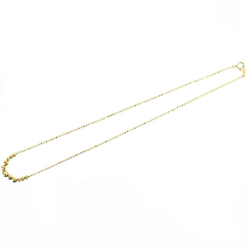 ネックレス レディース 18金 ミラーボールネックレス 40.5cm 4.6g  