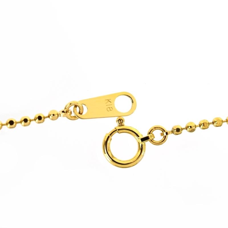 ネックレス レディース 18金 ミラーボールネックレス 40.5cm 4.6g  