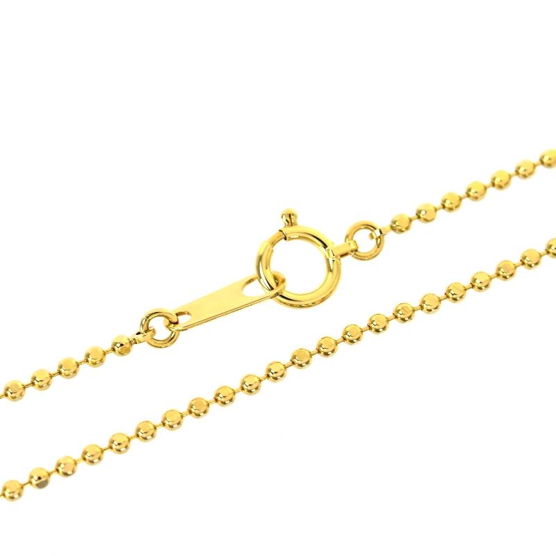 ネックレス レディース 18金 ミラーボールネックレス 40.5cm 4.6g  