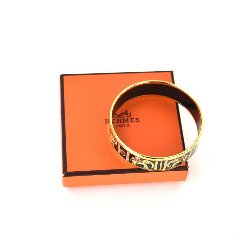 エルメス  バングル レッド×ゴールド  HERMES エマイユGM HERMES - エルメス バングル レッド×ゴールド HERMES エマイユGMの通販