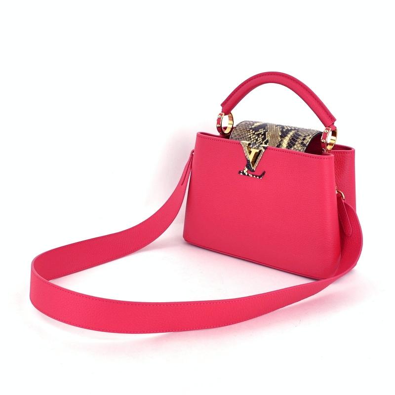 良品　ルイヴィトン　カプシーヌ　ブラック　正規品　本物　ピンク 恋する乙女ピンク】☆LOUIS VUITTON☆カプシーヌ 財布 (Louis Vuitton