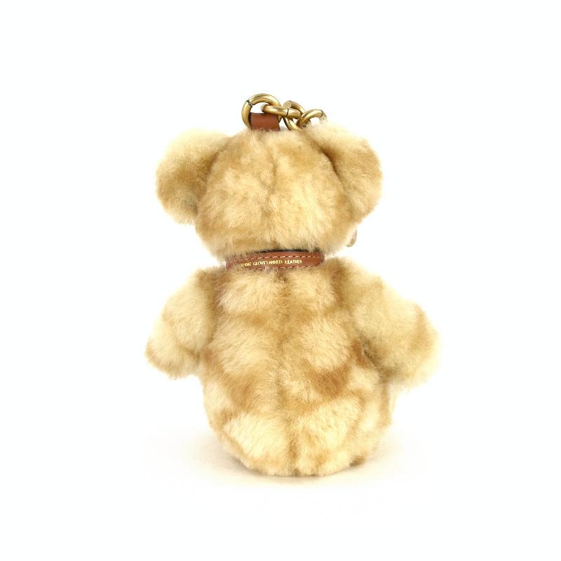保存袋付き未使用美品コーチCOACH クマ型キーホルダー ベージュ本物 COACH（コーチ） ベアバッグチャーム シグネチャーシアリング CH112