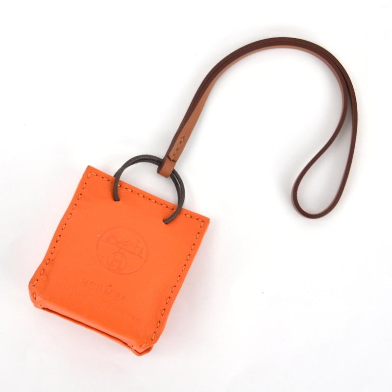 【エルメス】サックオランジュチャーム　美品 HERMES（エルメス） サックオランジュ バッグチャーム ショッパー