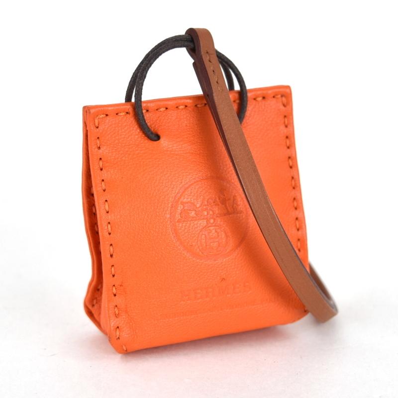 HERMES（エルメス） サックオランジュ バッグチャーム ショッパー