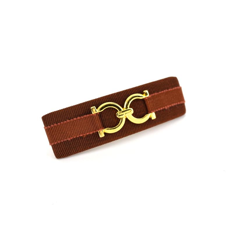 Salvatore Ferragamo バレッタ FERRAGAMO（フェラガモ） ヘアアクセサリー バレッタ ブラウン
