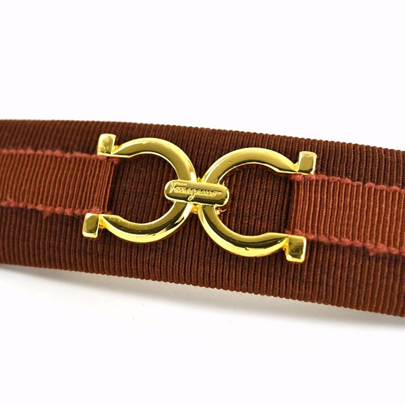 Salvatore Ferragamo バレッタ FERRAGAMO（フェラガモ） ヘアアクセサリー バレッタ ブラウン