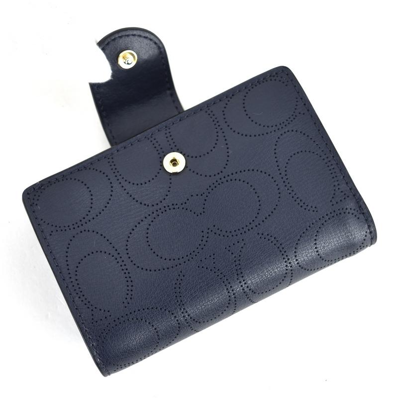 【COACH】コーチ C4768 折り財布 ミッドナイト シグネチャー COACH（コーチ） 財布 レディース C4768 ミッドナイト ラグジュアリー