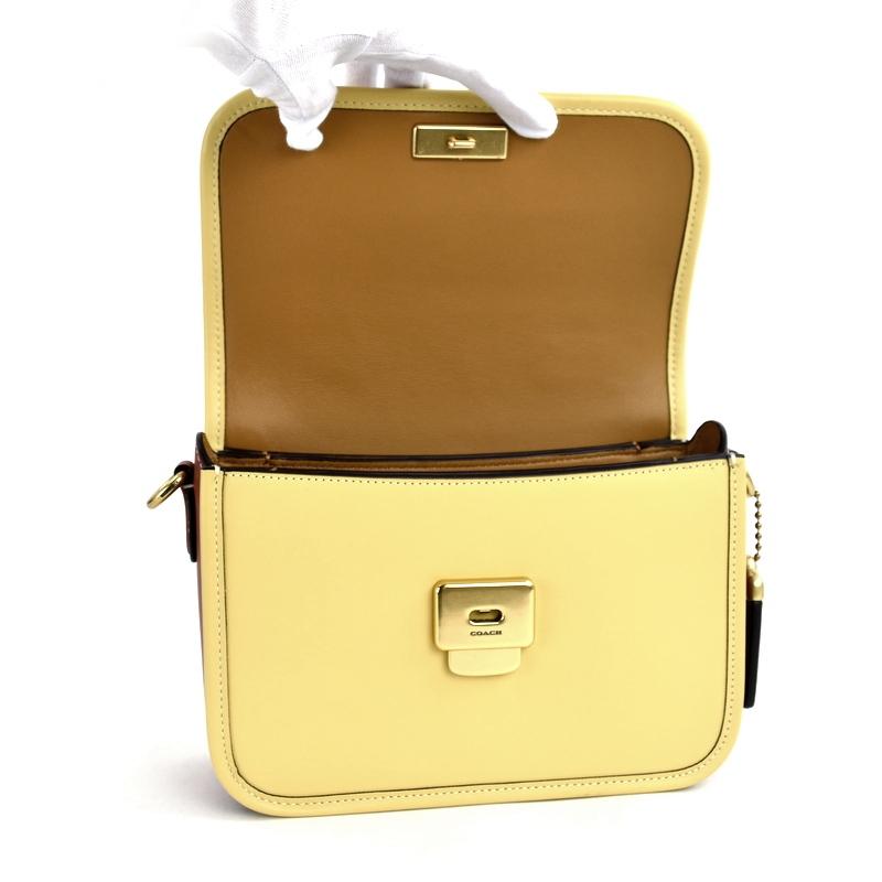 コーチ　トップハンドル付きバッグ　ホワイト系レザー ハンドバッグ ゴールド金具 コーチ トップハンドル付きバッグ ホワイト系レザー