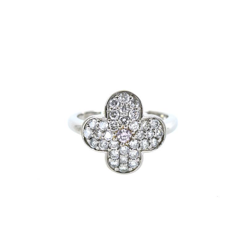 指輪 Pt950 レディース プラチナ950 10号 ピンクダイヤ 0.082ct ダイヤ
