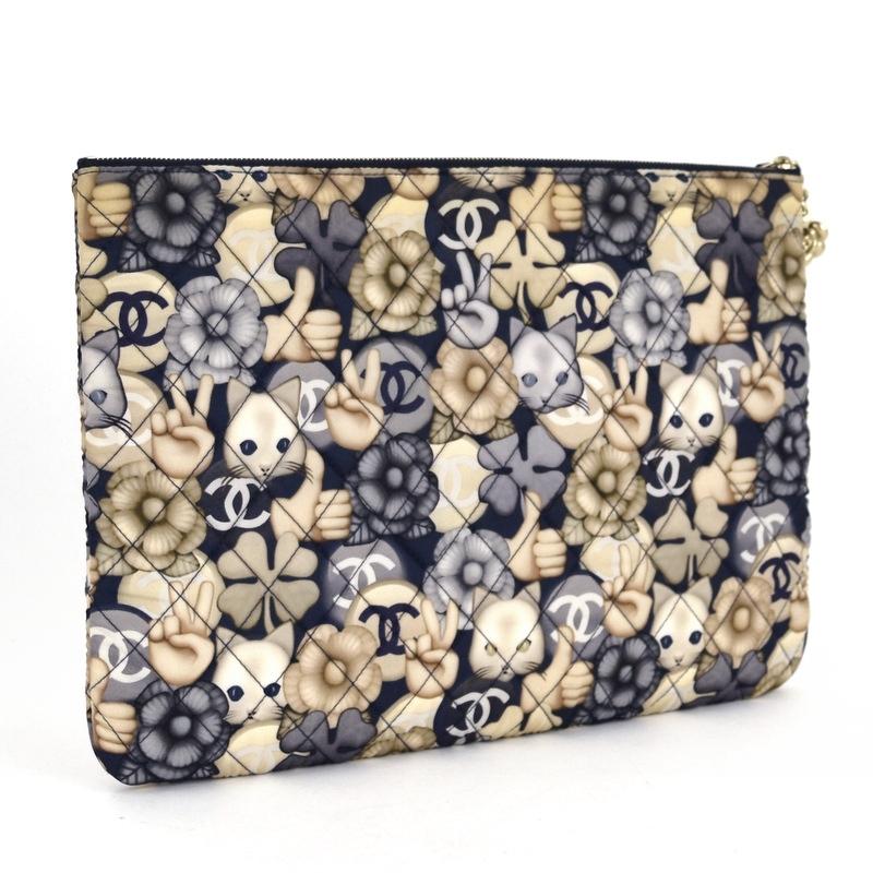 CHANELシャネルシュペットクラッチバッグ桜樺細工茶びつ名工の作品花籠