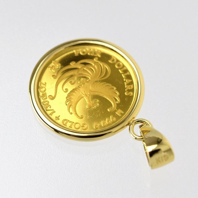 フェニックス プルーフ金貨 1/30oz クック諸島 4ドルコイン ペンダント