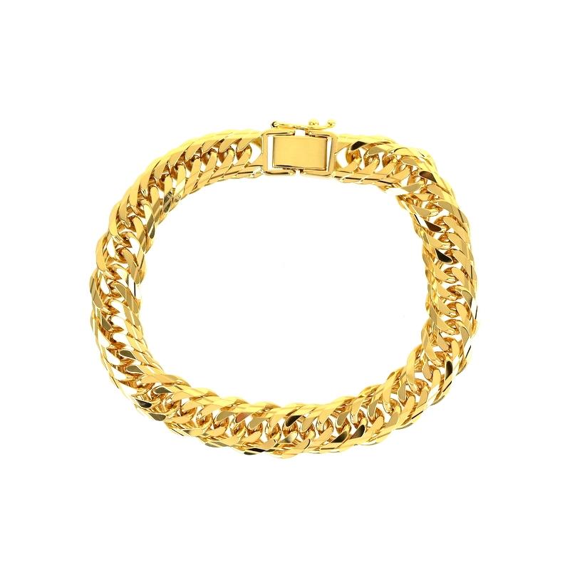 喜平 ブレスレット 29.1g 16cm 14面トリプル Mカット K18YG 18金