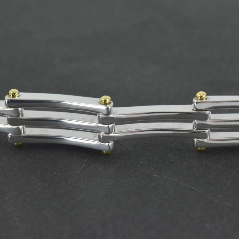 TIFFANY&Co. ブレスレット 925/750K18ゴールド×シルバー ティファニー ブレスレット SV925×K18YG ゲートリンク シルバー925