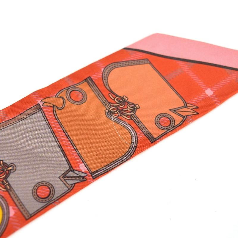 HERMES エルメス ツイリー リボンスカーフ シルク100％ CAMAILS  