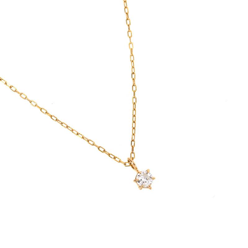 18K1カラットダイヤネックレス