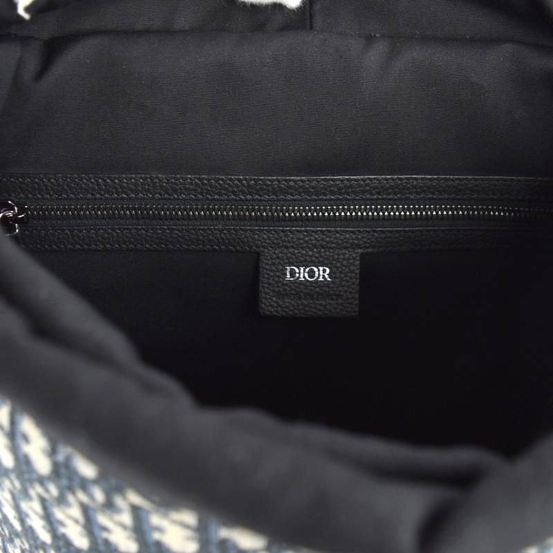 美品　クリスチャンディオール　サドル　リュック　シボ革　フラップ　ブラック DIOR | Saddle フラップ付き バックパック ディオール