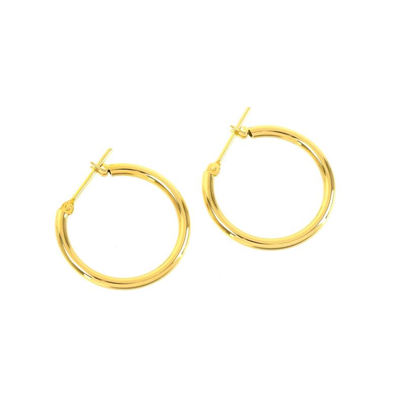 ピアス レディース フープデザイン 18k 18金 イエローゴールド 