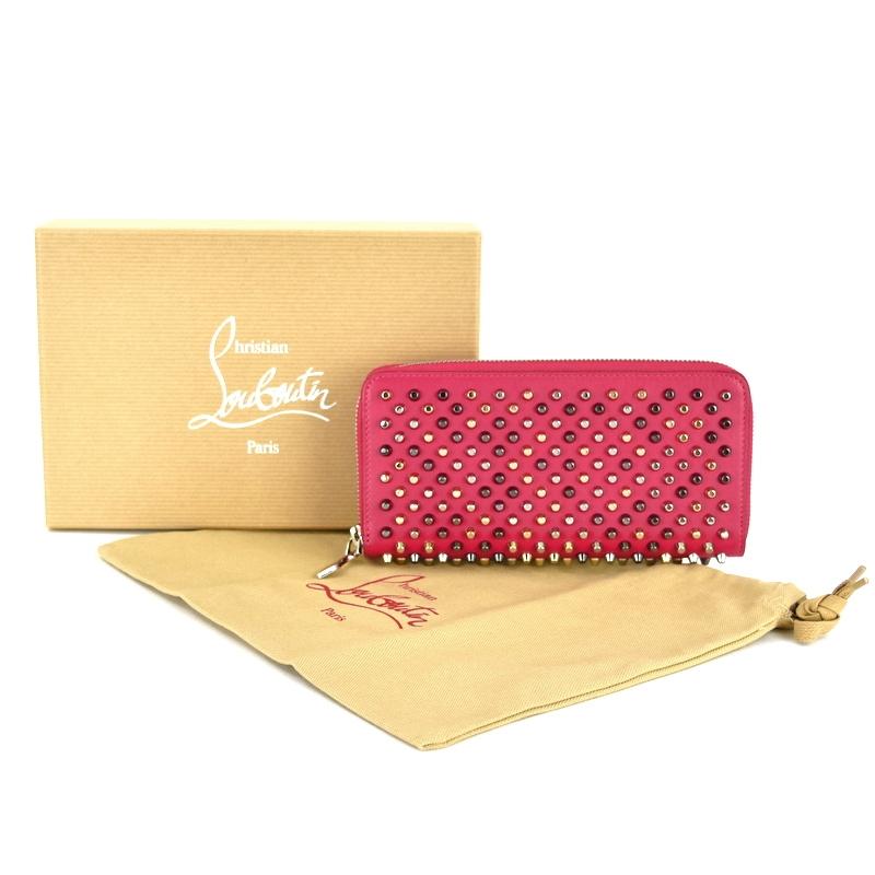 ✨箱付✨ クリスチャンルブタン 長財布 パネトーネ ラウンド レザー ホワイト 箱付き クリスチャンルブタン Christian Louboutin 長財布