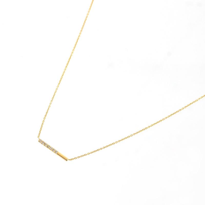 4℃（ヨンドシー） ネックレス 18金 Aqua Gold K18アクアゴールド バー