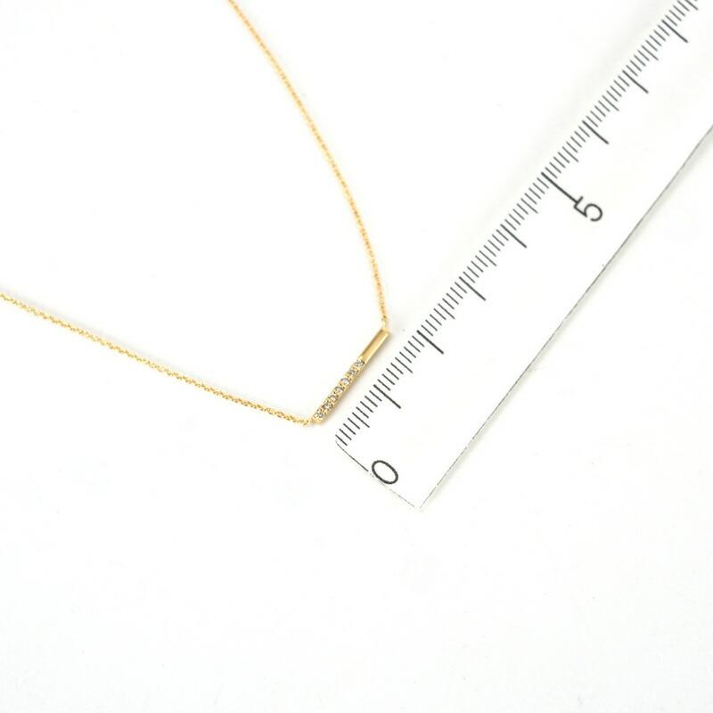 4℃（ヨンドシー） ネックレス 18金 Aqua Gold K18アクアゴールド バー