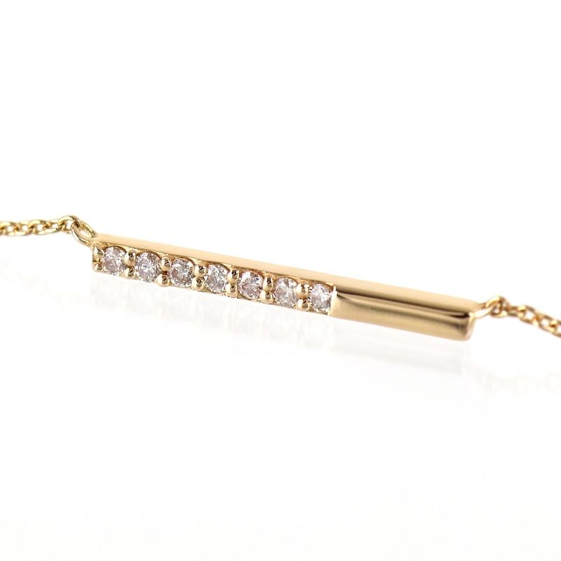 4℃（ヨンドシー） ネックレス 18金 Aqua Gold K18アクアゴールド バー