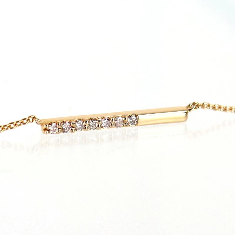 4℃（ヨンドシー） ネックレス 18金 Aqua Gold K18アクアゴールド バー