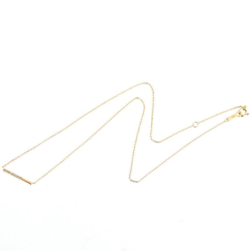 4℃（ヨンドシー） ネックレス 18金 Aqua Gold K18アクアゴールド バー