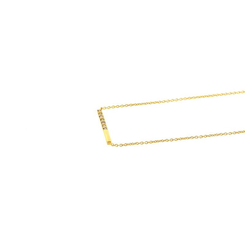 4℃（ヨンドシー） ネックレス 18金 Aqua Gold K18アクアゴールド バー