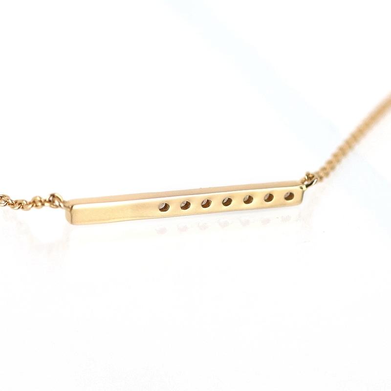 4℃（ヨンドシー） ネックレス 18金 Aqua Gold K18アクアゴールド バー