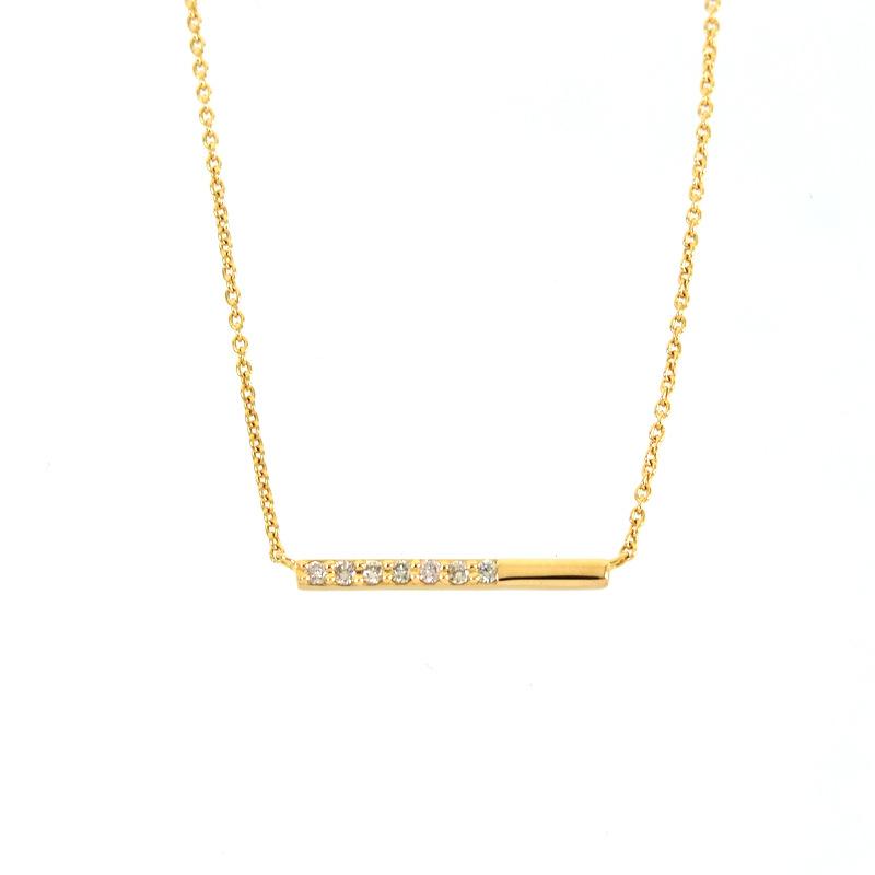 4℃（ヨンドシー） ネックレス 18金 Aqua Gold K18アクアゴールド バー