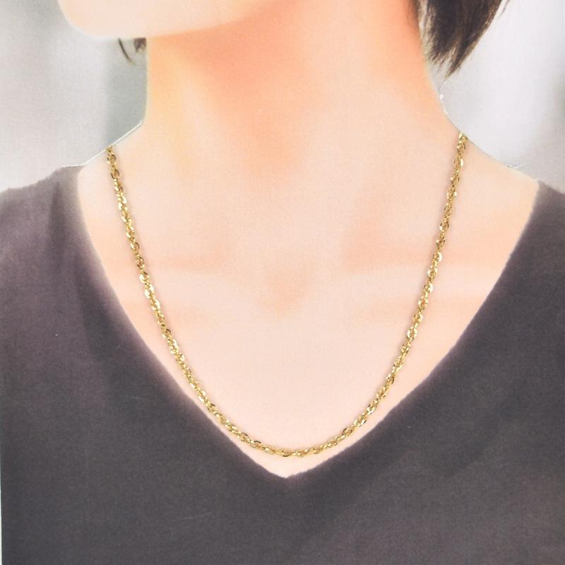 k18ゴールド 50㎝　スクリューチェーンネックレス 楽天市場】【約50cm】スクリュー チェーン ネックレス チェーン