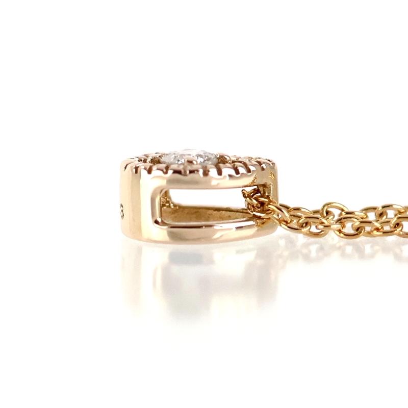 ネックレス レディース K10YG ダイヤ 0.03ct ドロップモチーフ 40cm