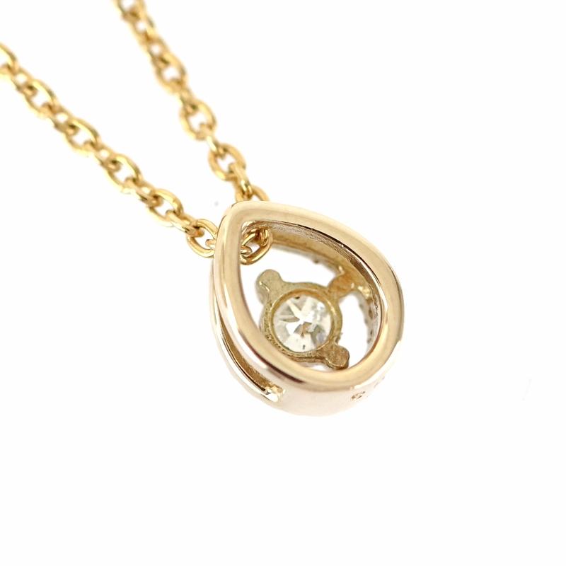 ネックレス レディース K10YG ダイヤ 0.03ct ドロップモチーフ 40cm