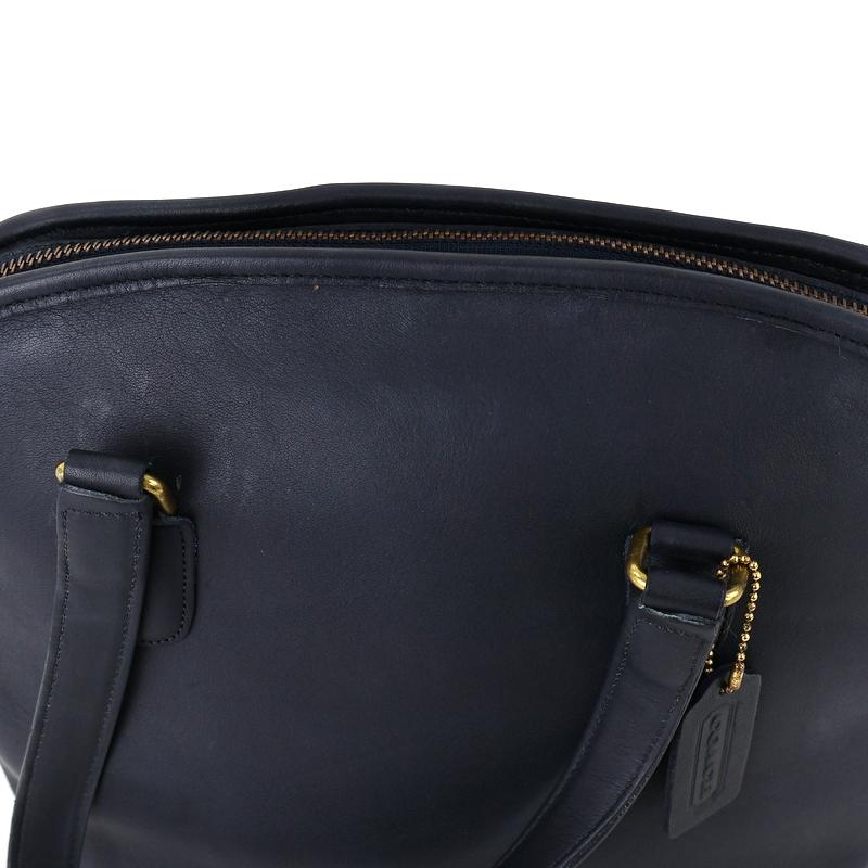 コーチ バッグ オールドコーチ ネイビー レザー ハンドバッグ 9958