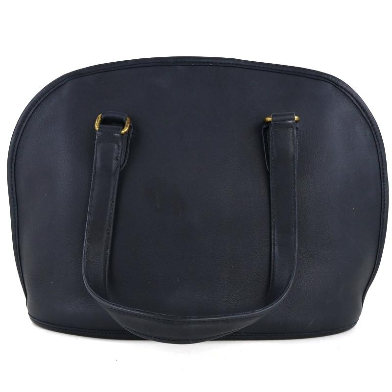 美品 old COACH 9958 USA製 ネイビー ハンドバッグ コーチ バッグ オールドコーチ ネイビー レザー ハンドバッグ