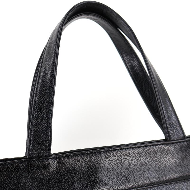 CHANEL トートバッグ　ダークブラウン　ストラップ付き シャネル CHANEL ココマーク 2wayチェーントートバッグ ブラック