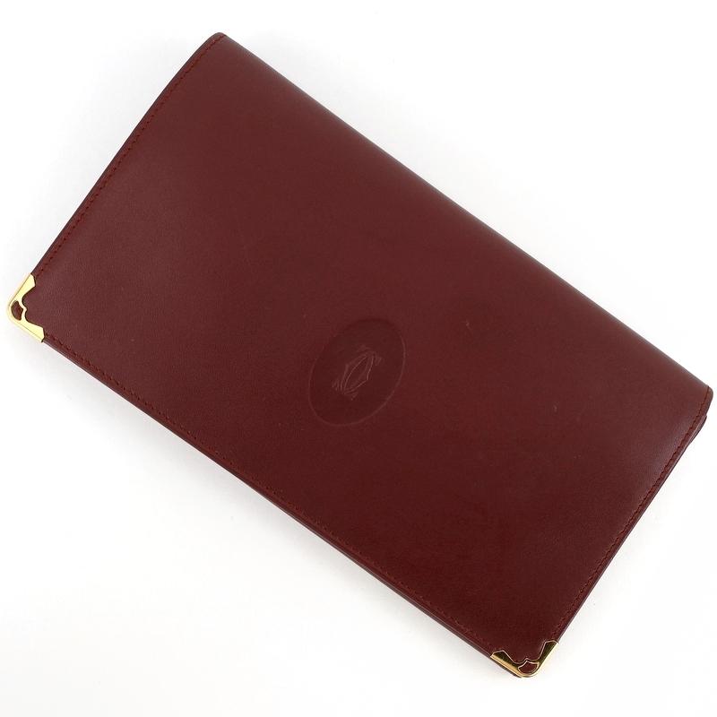 MUST DE CARTIER カルティエ 財布 マストライン 二つ折り長財布 がま口