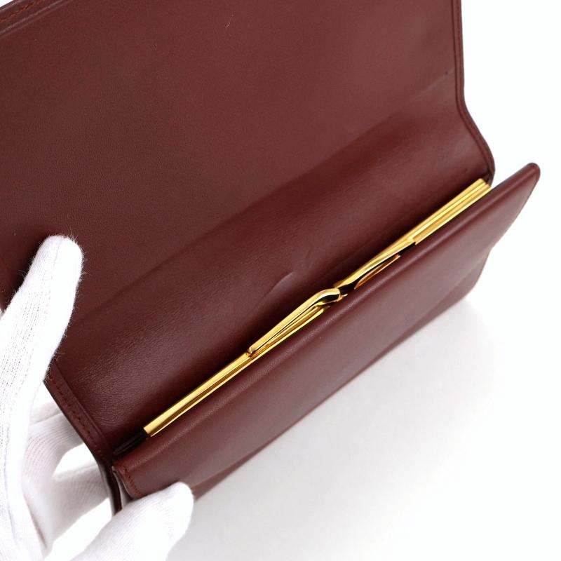 MUST DE CARTIER カルティエ 財布 マストライン 二つ折り長財布 がま口