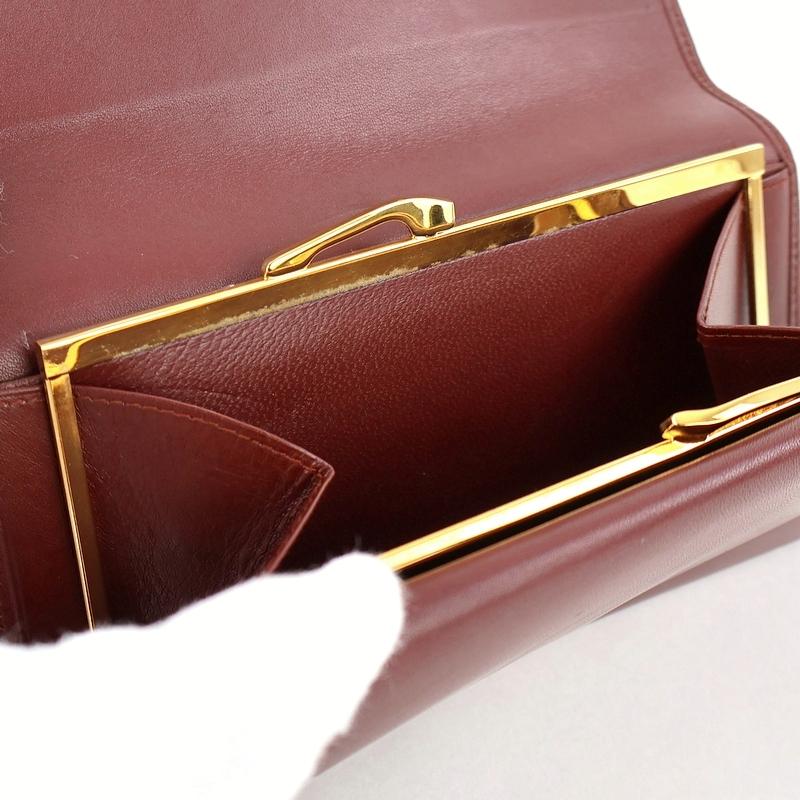 MUST DE CARTIER カルティエ 財布 マストライン 二つ折り長財布 がま口