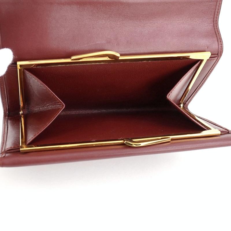 MUST DE CARTIER カルティエ 財布 マストライン 二つ折り長財布 がま口