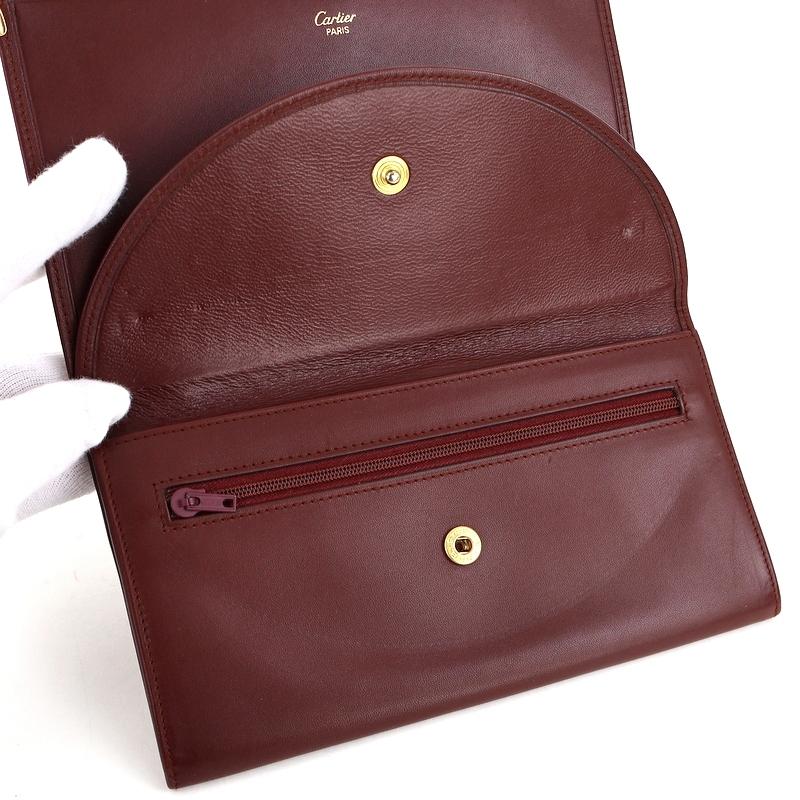 MUST DE CARTIER カルティエ 財布 マストライン 二つ折り長財布 がま口