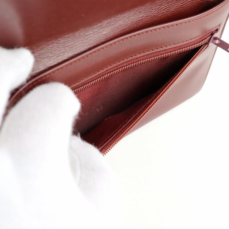 MUST DE CARTIER カルティエ 財布 マストライン 二つ折り長財布 がま口