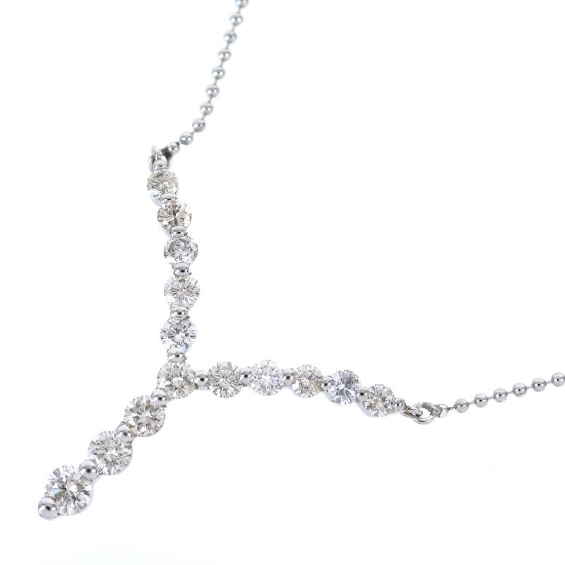 ネックレス レディース プラチナ850×900 Pt850×900 ダイヤ 1.01ct 43cm 