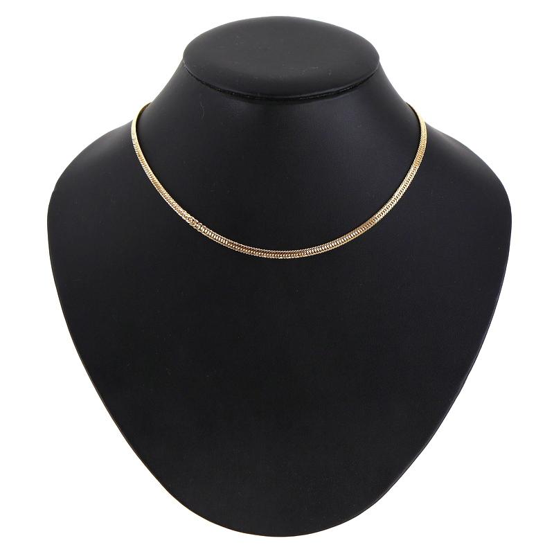 k18YG 12面トリプルチェーンネックレス 40CM K18 12面トリプルカット 喜平 50g/50cm ゴールド ネックレス