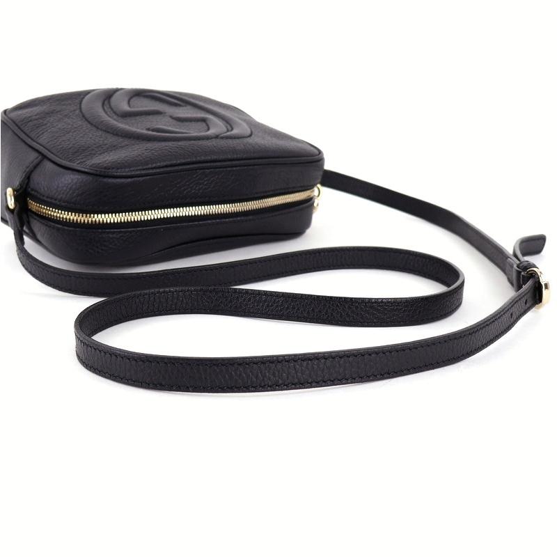 【GUCCI】グッチ ソーホー ショルダーバッグ スモールディスコバッグ インターロッキングG ブラック レザー 308364/hm11470ar GUCCI - GUCCI / グッチ | ソーホー レザー スモール ディスコバッグ