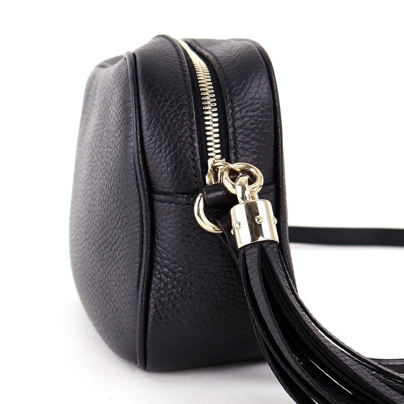GUCCI ソーホーディスコバック ブラック GUCCI◇スモール・ディスコバッグ_ソーホー/レザー/BLK : セカンド